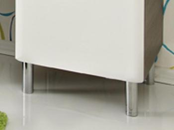 Pieds pour meuble de salle de bain chromé (lot de