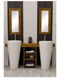 Meuble salle de bain teck osiris double vasque 160cm Meuble salle de bain teck