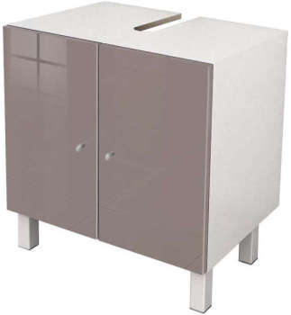 Meuble sous-lavabo SORAMENA coloris taupe Meuble sous-lavabo SORAMENA