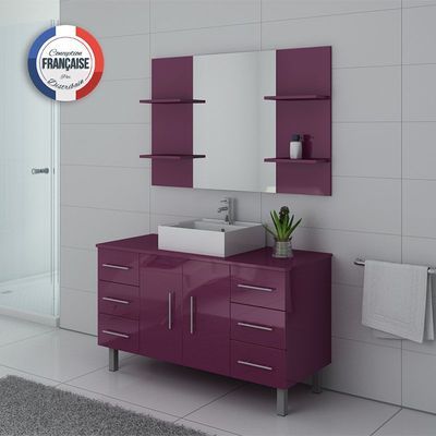 Meubles salle de bain TURIN Aubergine