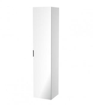 Colonne de salle de bain 1 porte miroir Côtés blan