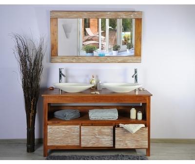 Ensemble meuble salle bain teck 140 new savanah