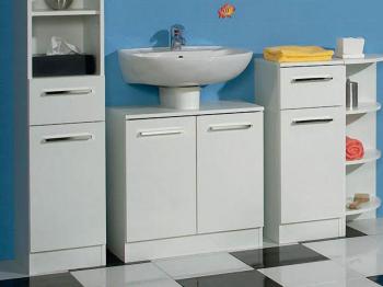 Meuble sous-lavabo TRICORN 2 portes blanc Meuble sous-lavabo TRICORN