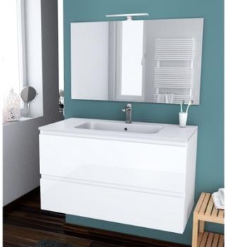 Ensemble salle de bain Meuble IPOMA Blanc brillant Ensemble salle de bain Meuble