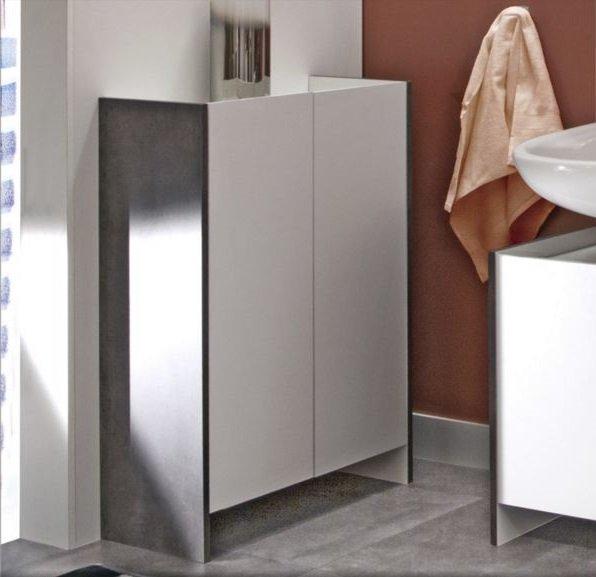 Meuble de salle de bain DOVA 2 portes blanches et