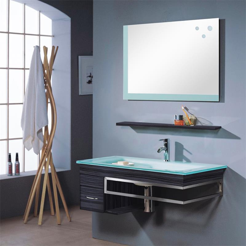 Ensemble meuble salle de bain Bari Wengé M-70130/