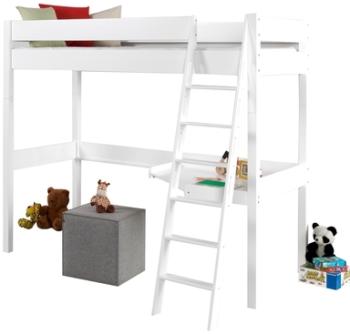 Lit mezzanine 90x200 cm en bois hêtre massif color