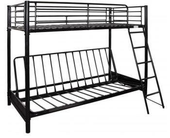 Lit mezzanine 90 avec clic clac Noir L sytème MEZZ