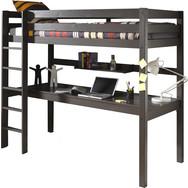Lit mezzanine en pin massif WOODY 90x200cm Couleur