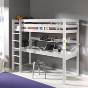 Lit mezzanine en pin massif 90x200cm avec bureau i