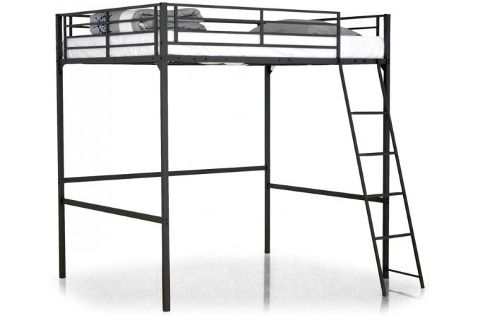 Lit Mezzanine Noir 140x190 KHAN Declikdeco