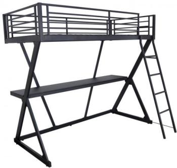 Lit mezzanine 90x190 avec bureau intégré WORK Decl