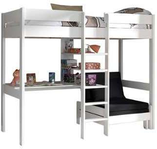 Lit mezzanine combiné 90x200 cm avec fauteuil exte