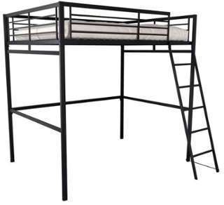 Lit mezzanine 140x190 cm TERRI 2 coloris noir Lit mezzanine 140x190 cm TERRI