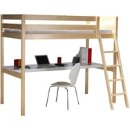 Lit Mezzanine ASTRID 90X190 cm + bureau Couleur Ve