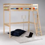 Lit mezzanine sapin 90x190cm + sommier ALTITUDE Ve