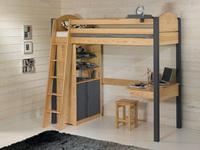 Lit mezzanine avec Bureau