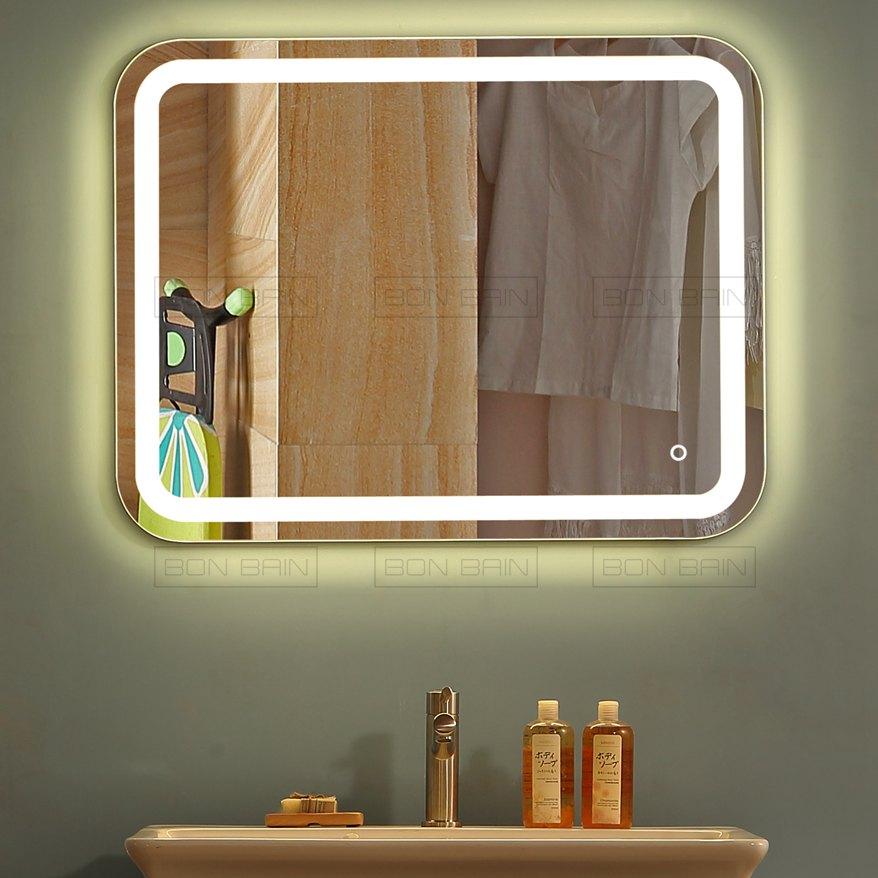 Miroir salle de bain LED rectangulaire design mode
