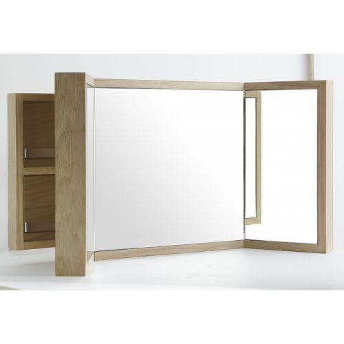 Armoire de toilette tryptique en chêne