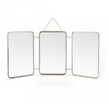 Miroir triptyque 3x 20x32cm Beige