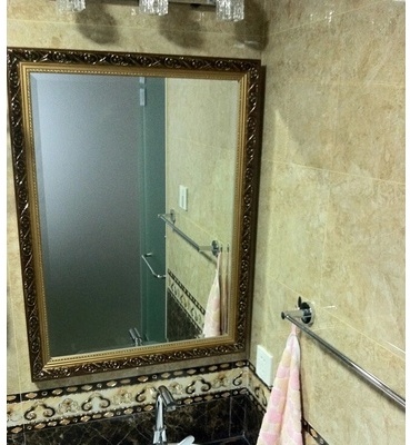 Miroir salle de bain baroque sculpture sur bois SC