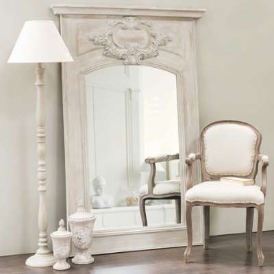 Miroir trumeau en bois gris H 180 cm GARANCE