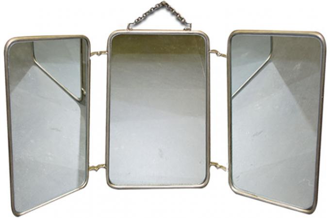 Miroir Triptyque Style Vintage 60x32 BARBIRE Decli