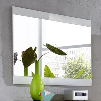 Miroir blanc laqué Nepal