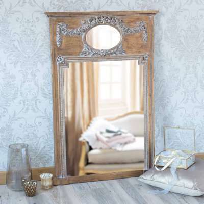 Miroir trumeau en bois doré H 105 cm MIRANO