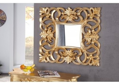 Miroir mural style baroque en forme carré coloris