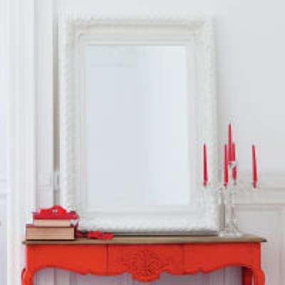 Miroir en paulownia blanc H 125 cm MARQUISE