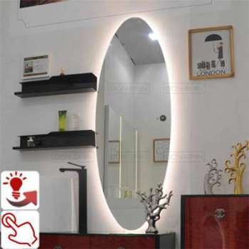 Miroir dressing dore design metal ovale salle de bain Miroir dressing dore design