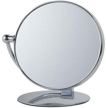Miroir sur pied grossissant pivotant - chromé