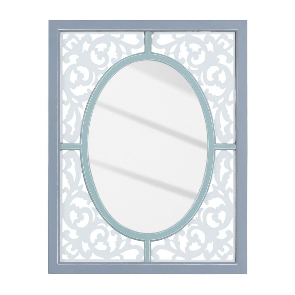 Miroir List - Sapin partiellement massif - Blanc /