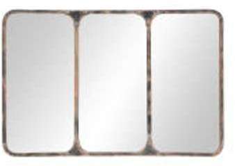 Miroir indus en métal noir 106x72 Miroir indus en métal noir