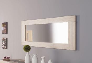 Grand miroir rectangulaire contemporain en chêne b