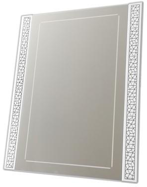 Miroir design blanc rectangulaire à motifs brillants Miroir design blanc rectangulaire