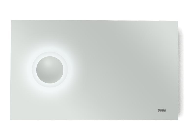 Miroir design avec loupe et horloge - Zoom