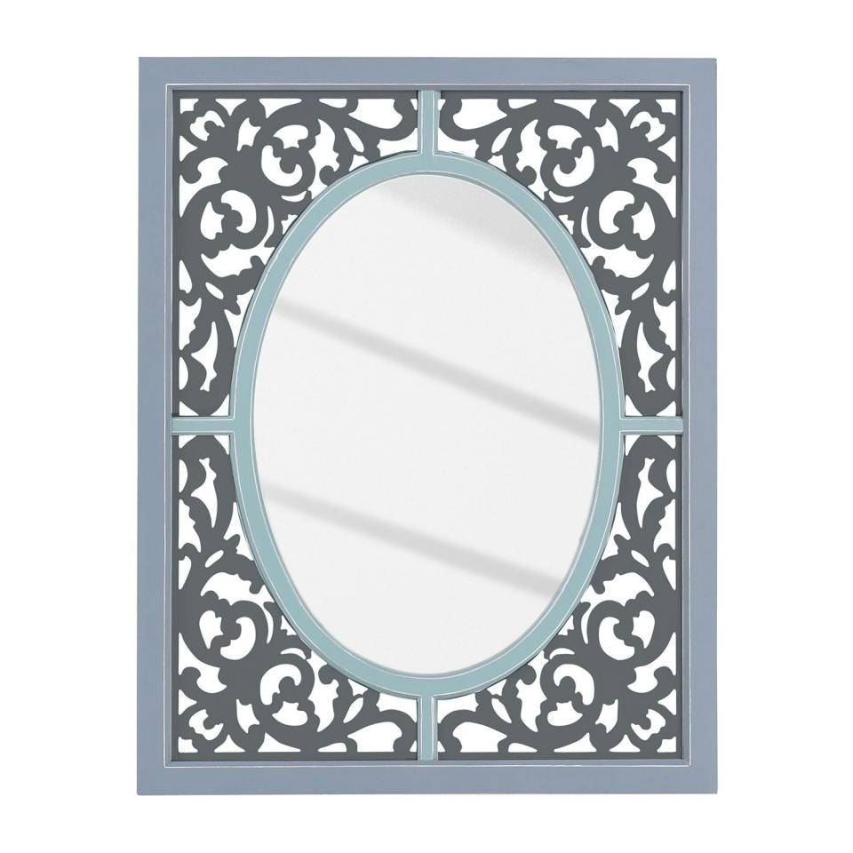 Miroir List - Sapin partiellement massif - Noir /
