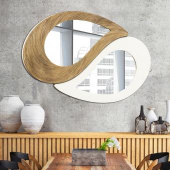 Miroir mural décoratif de design moderne en bois m