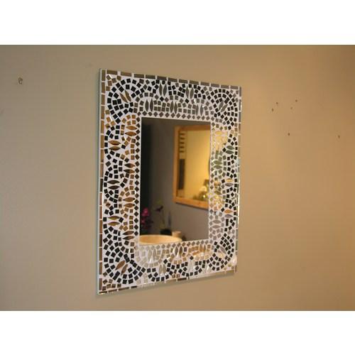 Miroir Mosaique design noir et blanc 40cm x 50cm s