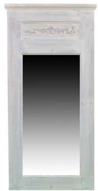 GRAND MIROIR ANCIEN RECTANGULAIRE VERTICAL BOIS CERUSE GRAND MIROIR ANCIEN RECTANGULAIRE