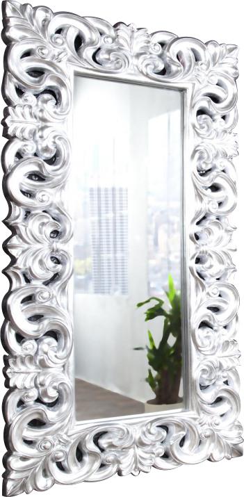 Grand Miroir mural design Antique coloris argent
