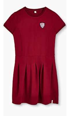 Robe en jersey, jupe à plis