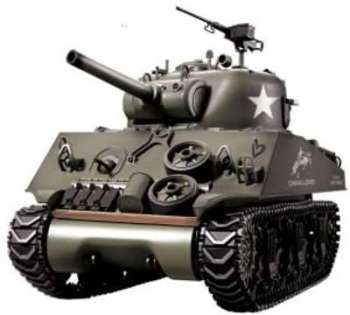 1 16 M4A3 Sherman Char Radiocommandé Avec Fumée et 1 16 M4A3 Sherman Char Radiocommandé
