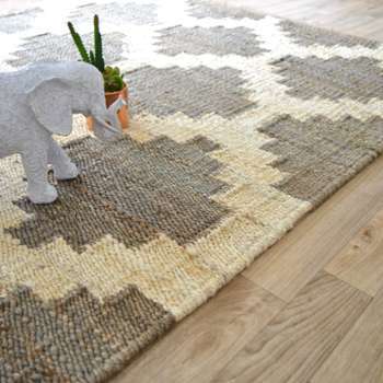 Tapis Feza 100 jute - Beige et marron - 200 x 290 cm Tapis Feza 100 jute - Beige