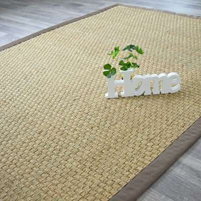 Tapis jonc de mer gansé - Paro fin Natté 4x4 ganse