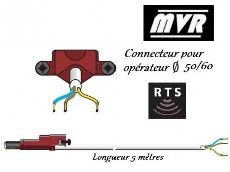 Cable moteur VVF Somfy LT50 LT60 blanc pour moteur Cable moteur VVF Somfy LT50