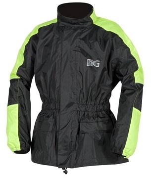Veste pluie moto DG Drop Fluo Noir Fluo