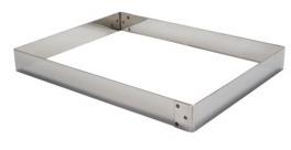 Cadre rectangle inox 57 x 11 Ht 4.5 cm